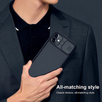 Луксозен твърд гръб със силиконова рамка Nillkin Cam Shield Pro за Apple iPhone 11 Pro 5.8 черен 